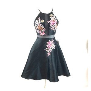 Black Party Dress with colorful sequins (#15)